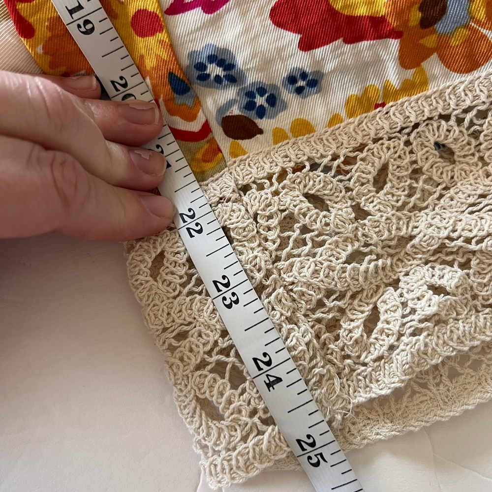NWT Rachel Zoe Linen Blend Wide Leg Cropped Pant Crochet Ankle Colorful size XS - Picture 10 of 10
